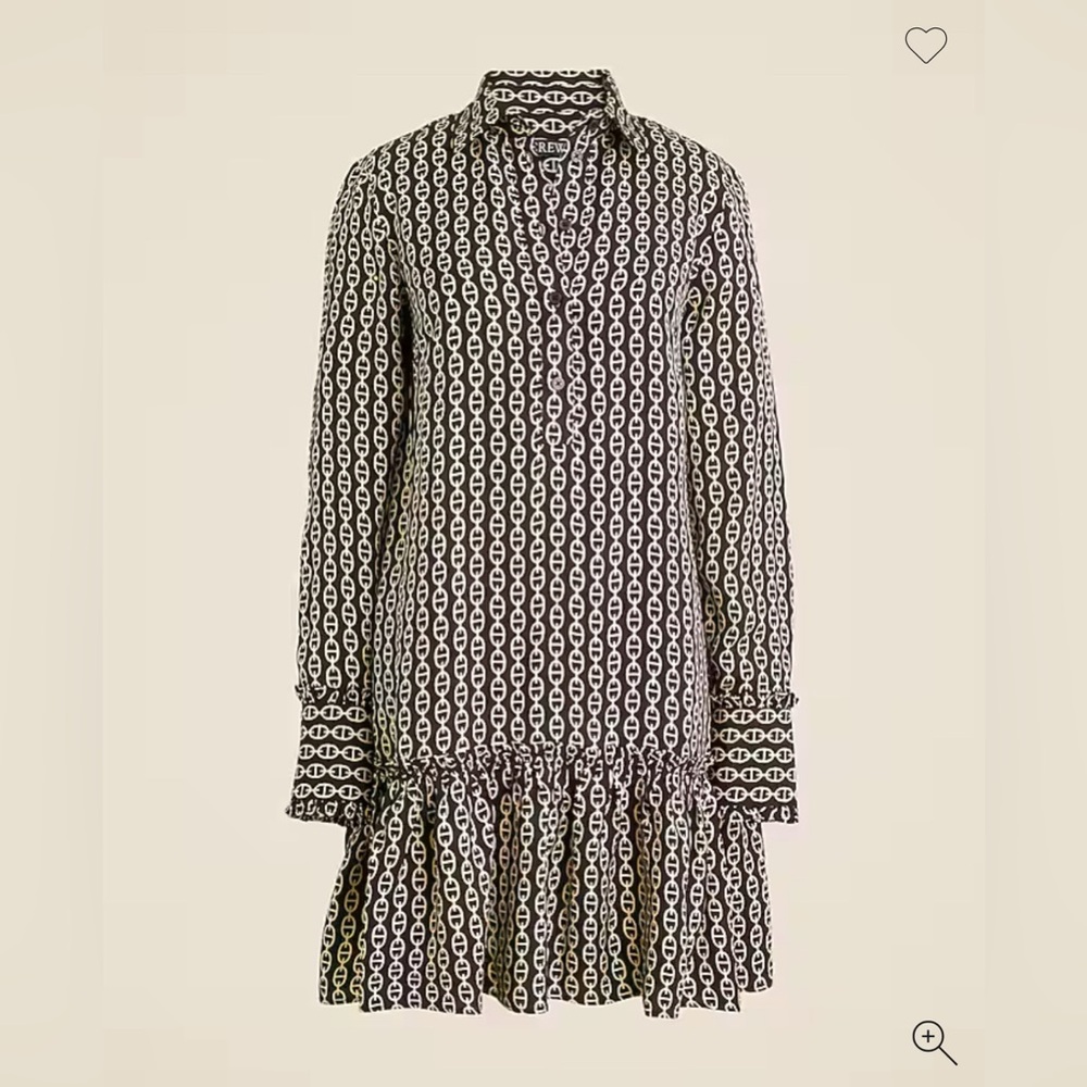 Chic Black and White Patterned Dress